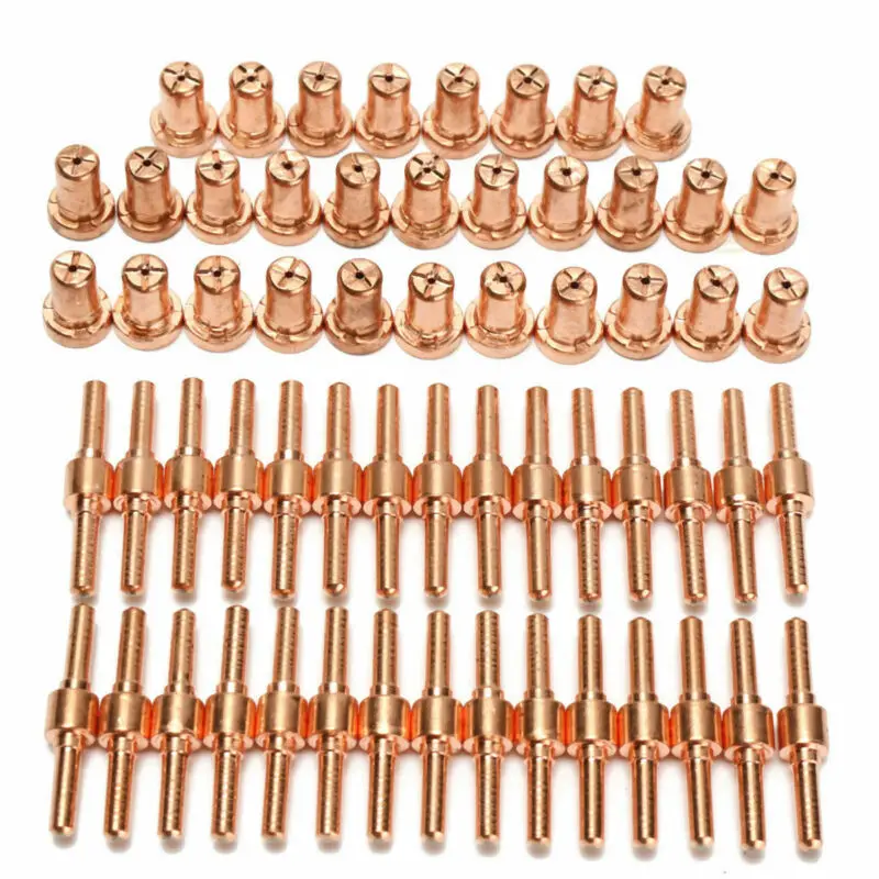 

60pcs Extended Long Electrode Tip Consumables For PT31 LG40 Air Plasma Cutter Nozzles For Rilon, For Riland, For Jasic