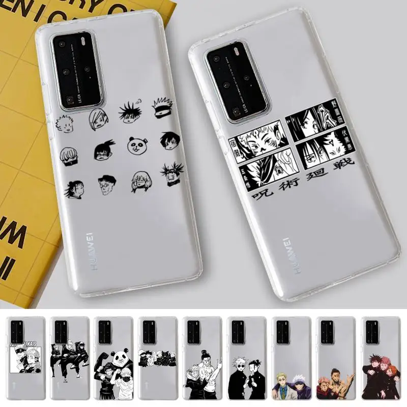

TOPLBPCS Anime Jujutsu Kaisen Phone Case For Huawei P 20 30 40 pro lite Psmart2019 Honor 8 10 20 Y5 6 2019 Nova3E