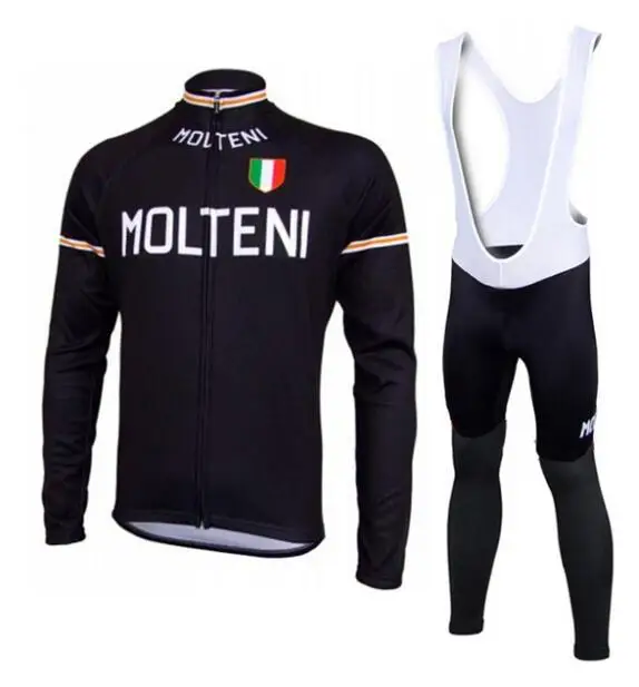 Мужской спортивный костюм MOLTENI тонкий комплект одежды для велоспорта с длинным