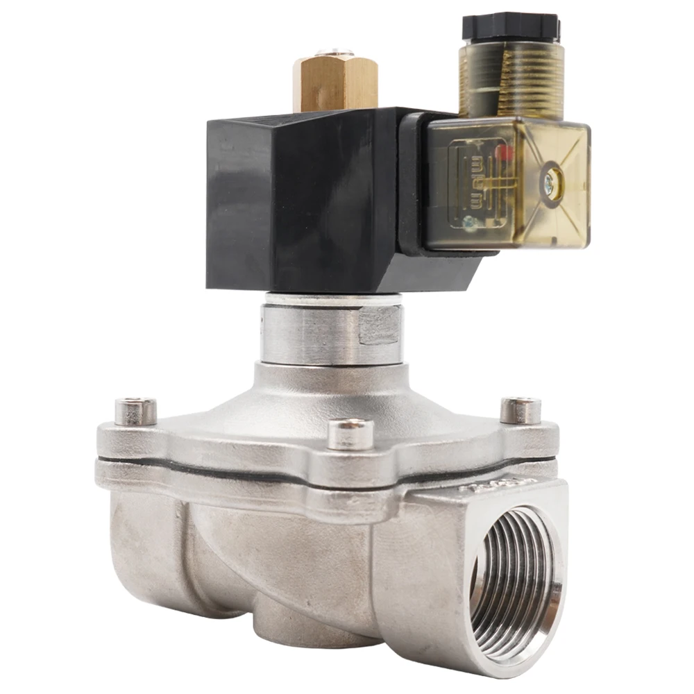 Электрический Соленоидный клапан из нержавеющей стали 304 обычно открывающийся