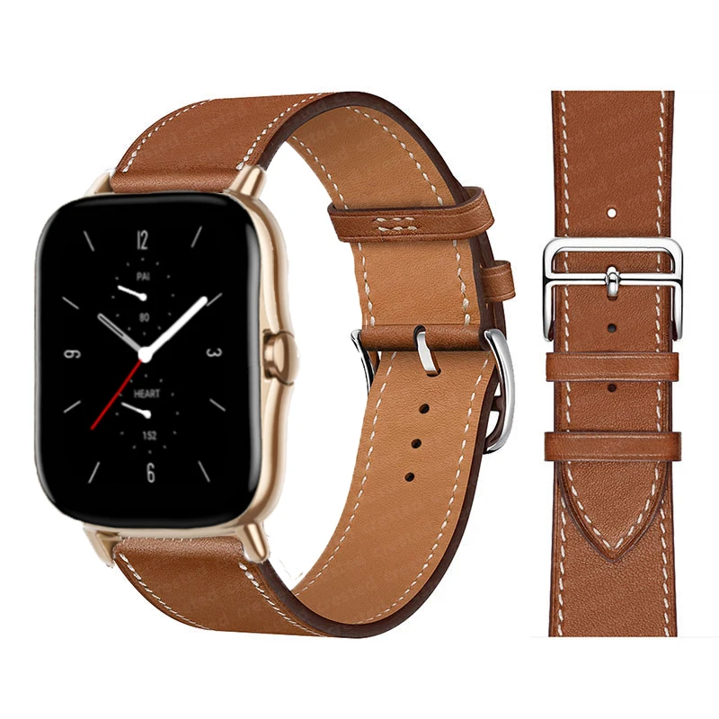 

Ремешок кожаный для Samsung Galaxy watch Active 2/3/46 мм/42 мм/S3/Huawei, браслет для Galaxy Watch 4 44 мм 40 мм, 20 мм 22 мм