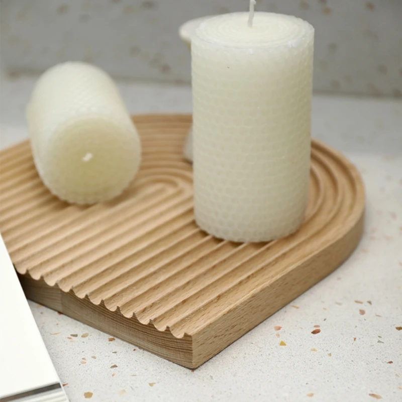 Деревянный поднос резка творческий с рисунком в виде водной ряби хлеб десерт