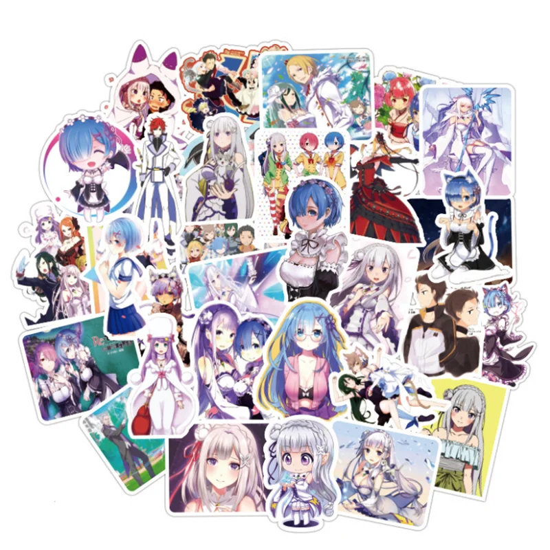 

10/30/50PCS Anime Cute From Scratch Different World Life Waterproof Trolley Case Sticker Notebook Graffiti Decoration Wholesale