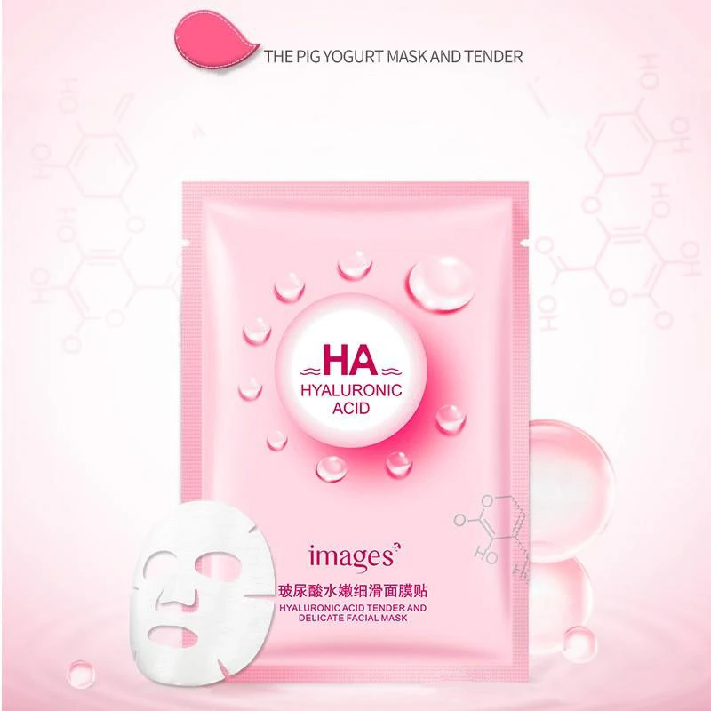 

15PCS Hyaluronic acid Facial Mask Moisturizing Hydrating Skin Care Oil Control Shrink Pore Anti aging Anti wrinkle