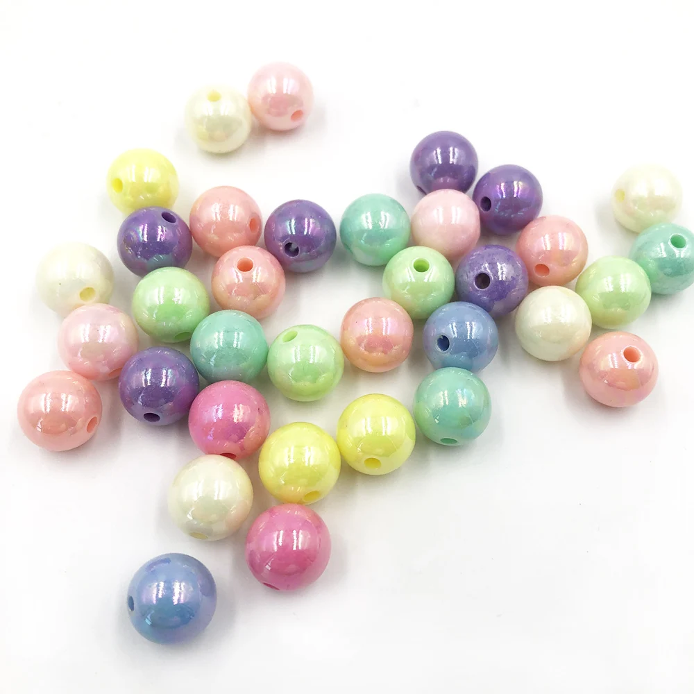 

Candy Color Acrylic Round Ball Spacer Beads For Jewelry Making DIY Jewelry Accessories For Handicrafts