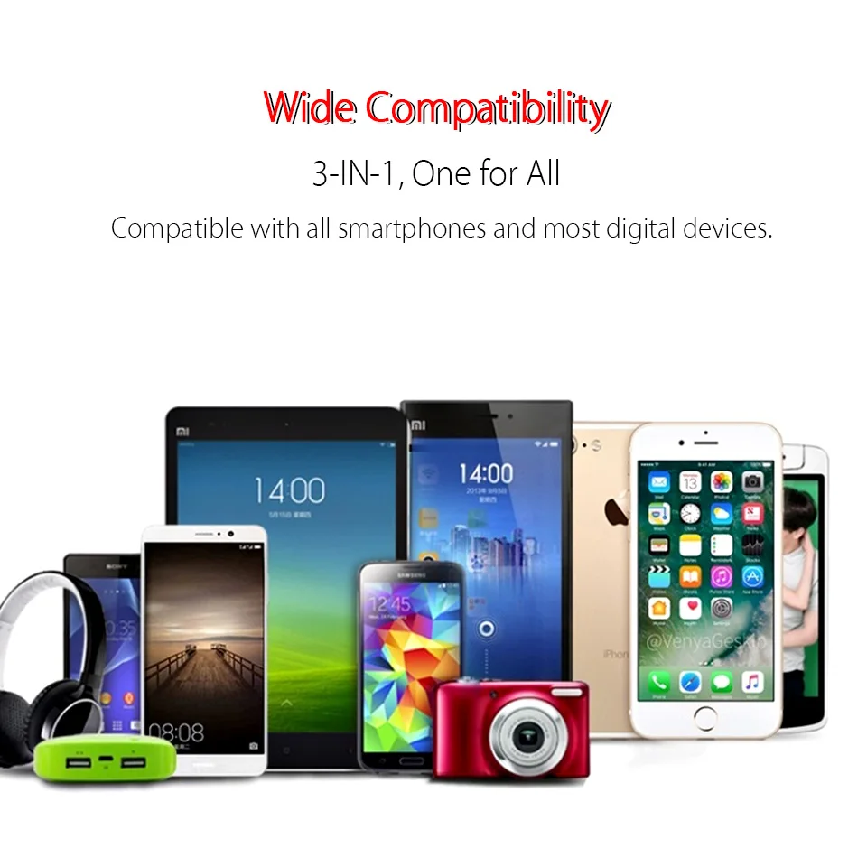 3 в 1 Выдвижной Micro USB Type C Мульти Кабель зарядного устройства для Samsung Galaxy S20 S10 S9 Plus