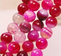 new 8mm natural pink stripe onyx gems round loose beads 15aaaaaa free shipping