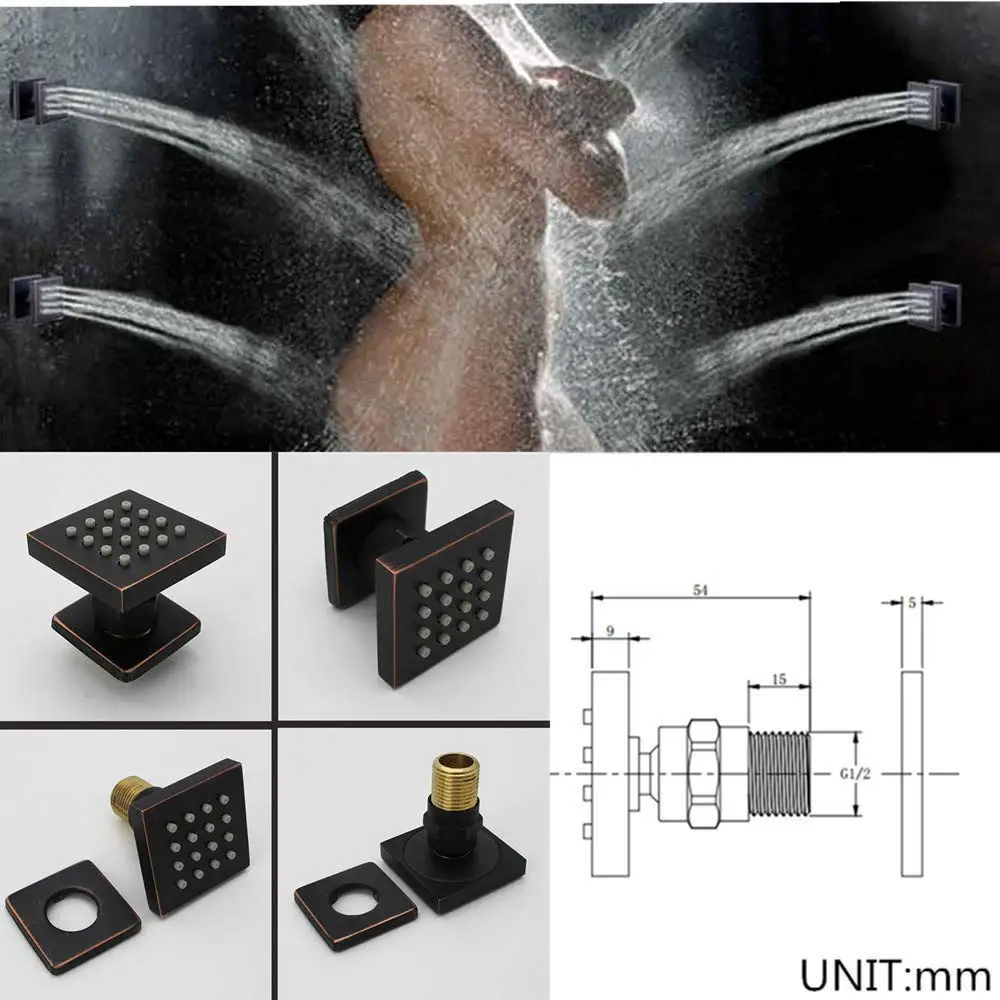 Роскошный роскошный 12 дюймовый Бронзовый Смеситель для душа с масляным