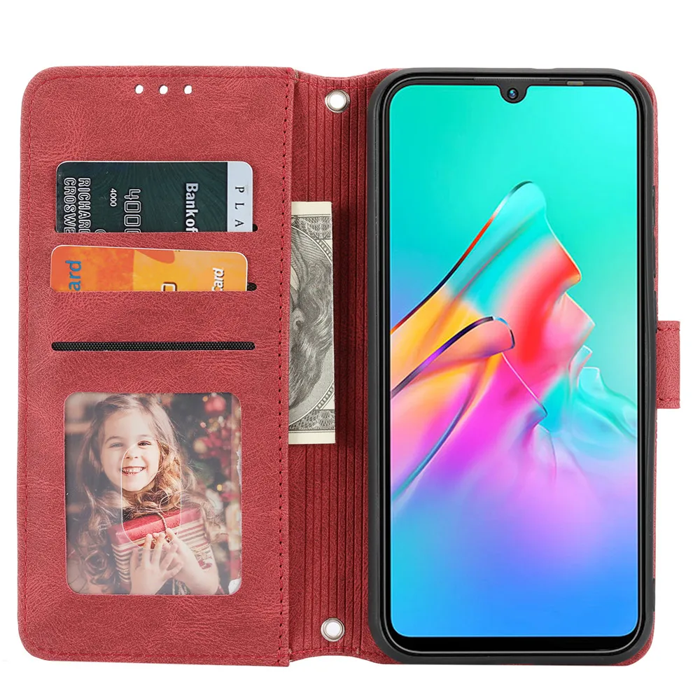 wallet flip phone bags for infinix note 10 pro nfc x693 hot 10s x657b smart hd 2021 case card slots magnetic leather stand cover free global shipping