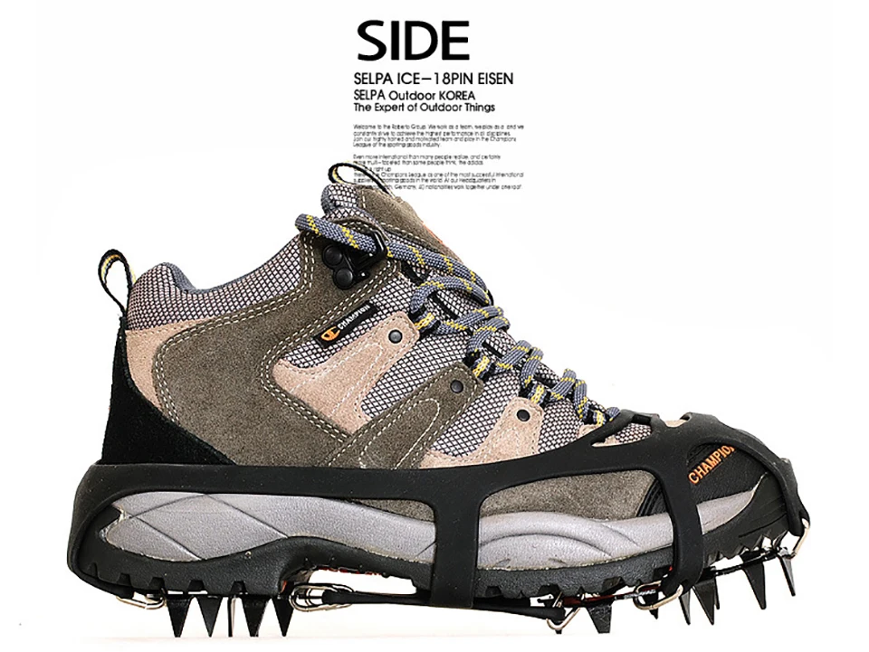 Пара качественных Противоскользящих 18 зубчатых скоб для альпинизма зимней