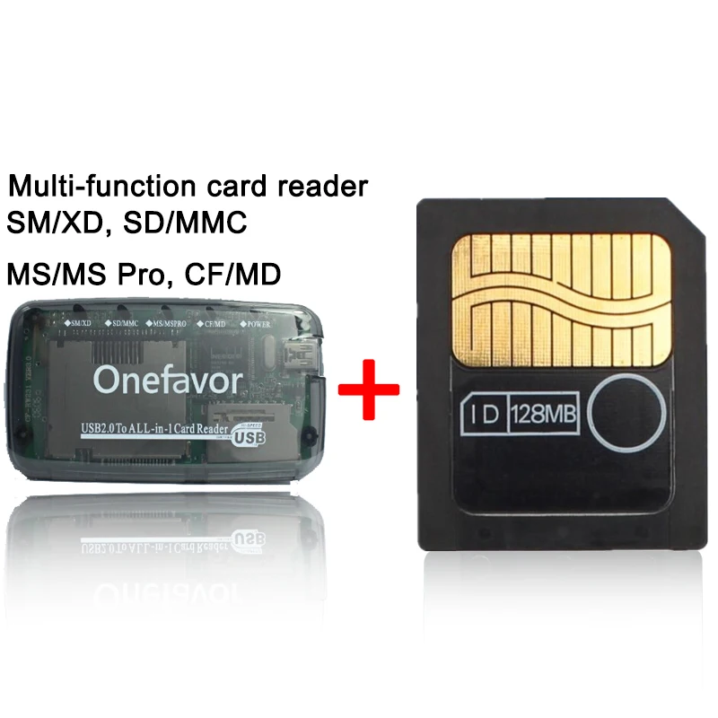 Акция! 128 Мб 64 Мб 32 Мб 16 Мб 8 Мб смарт-медиа карта с SD XD MMC CF MS DUO SM кардридер