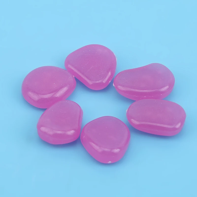 Многоцветный сад светится в темноте светящаяся галька для дорожек растения