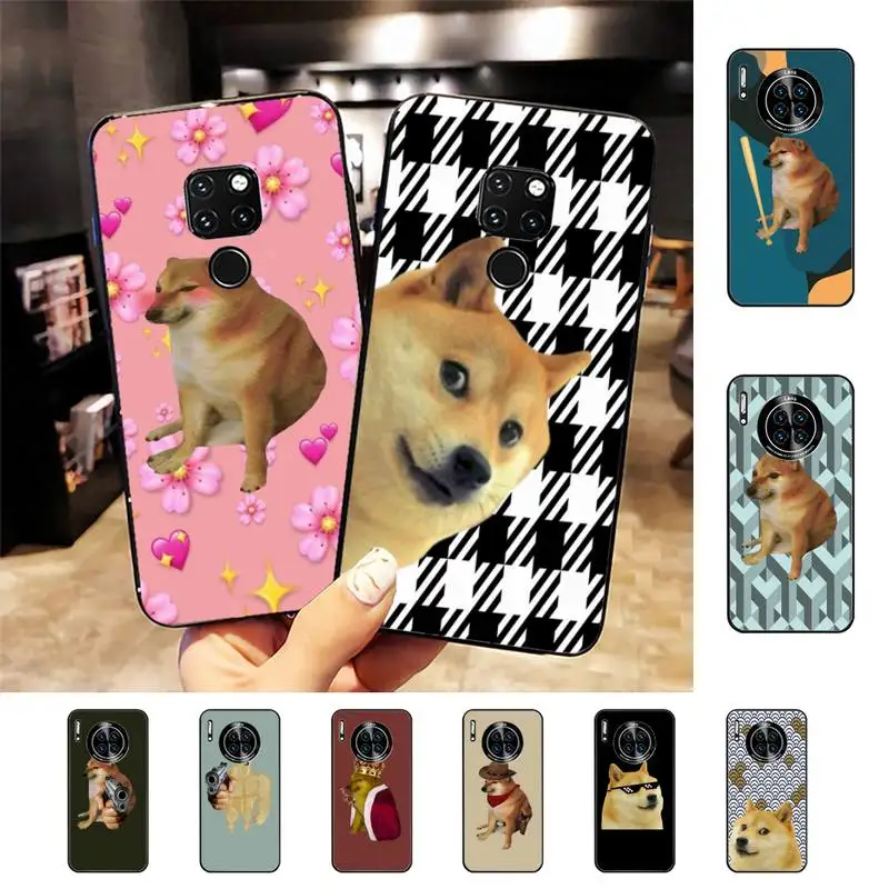 

Doge Meme Kabosu Cute Funny Phone Case For Huawei Nova 3I 3E mate 20lite 20Pro 10lite Luxury funda case