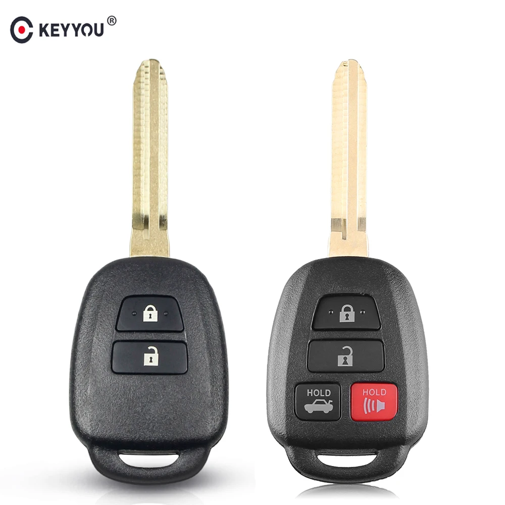 

KEYYOU 2/4 Buttons For Toyota Case Remote Car Key Shell Fob For Toyota CAMRY RAV4 Prius Corolla 2012 2013 2014 2015 TOY43 Blade