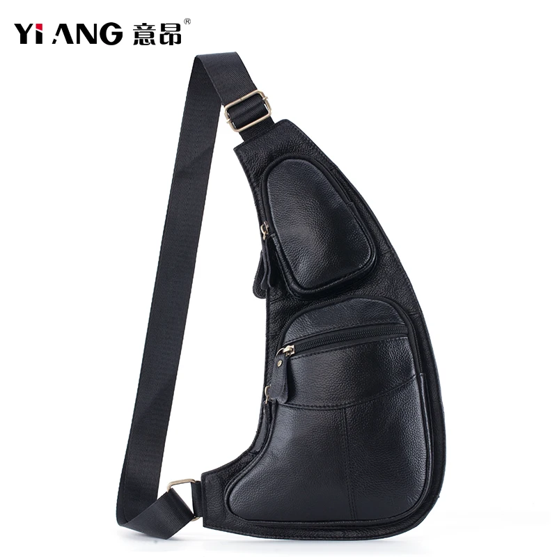 Мужская Дорожная сумка через плечо из натуральной воловьей кожи однослойный