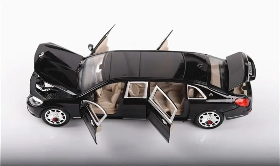 1/24 Maybach S600 металлическая модель автомобиля литая под давлением сплав высокая имитация, модели автомобилей 6 дверей можно открыть инерционные игрушки для детей Difts