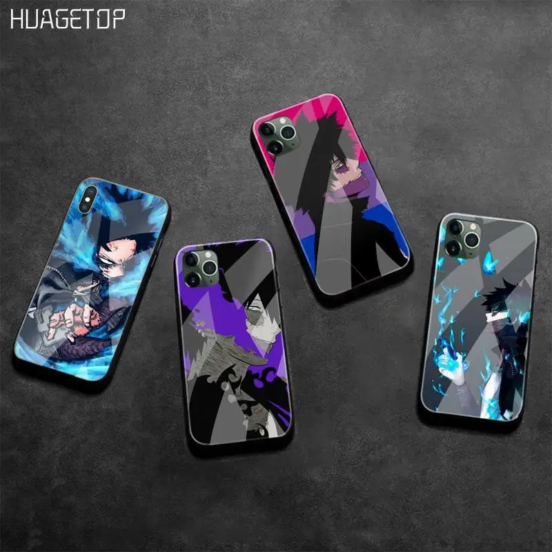 

HUAGETOP Dabi Boku no My Hero Academia anime Phone Case Tempered Glass For iPhone 11 Pro XR XS MAX 8 X 7 6S 6 Plus SE 2020 case