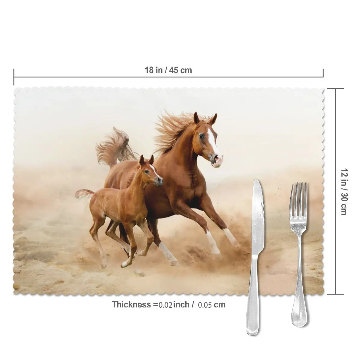 Коврики для стола подставки под стаканы Детская лошадь и его мама кофейных