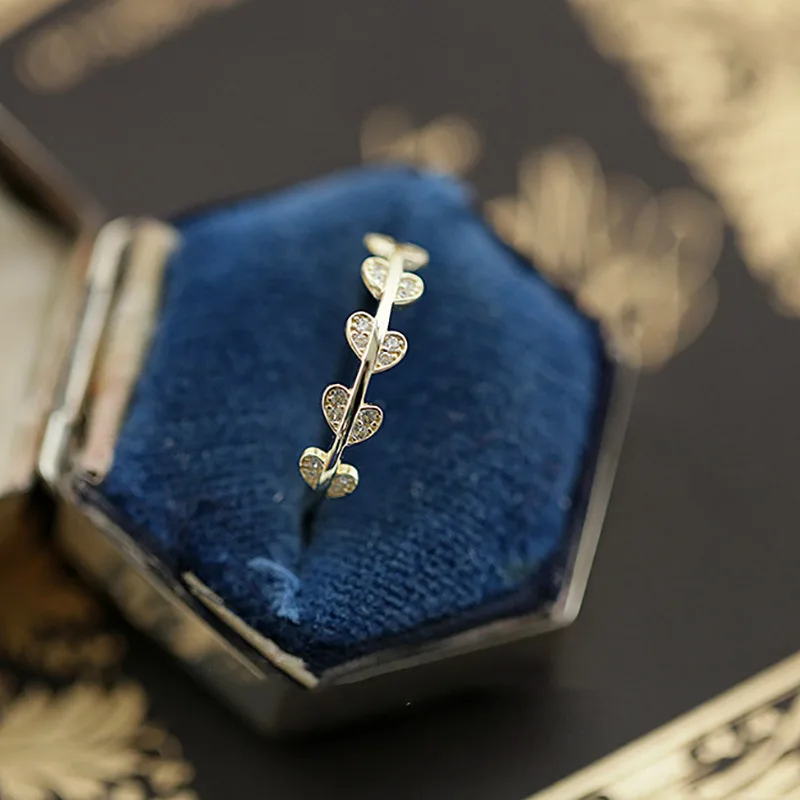 

Dainty Female Crystal Love Heart Ring Charm Gold Color Open Wedding Rings For Women Luxury Square Zircon Stone Engagement Ring