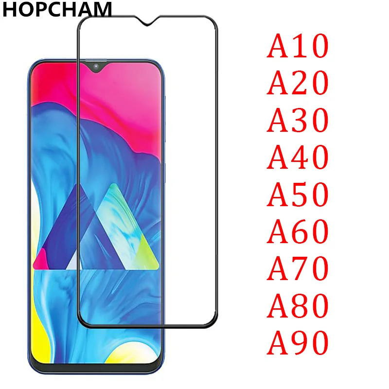 Чехол из закаленного стекла для samsung a10 a20 e a20e a30 a40 s a40s a50 a60 a70 a80 a90 защитный чехол