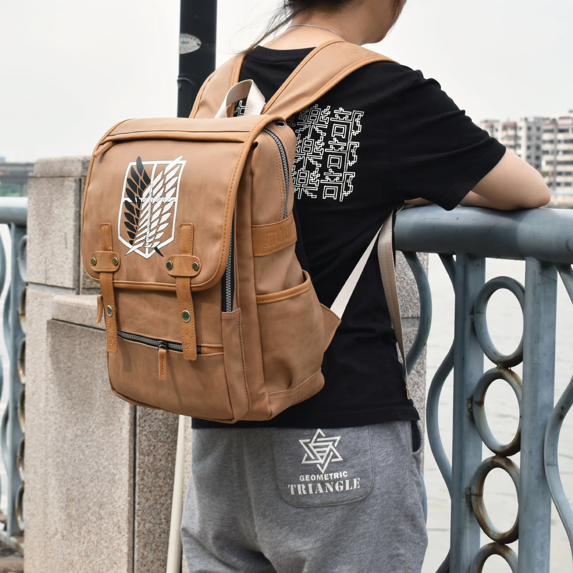 Цельнокроеный школьный рюкзак для косплея Тоторо из и гирляндный хвост атака на