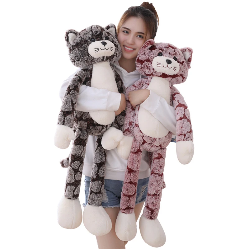 Новая плюшевая игрушка мягкая кошка черно Серая плюшевые игрушки милая из аниме