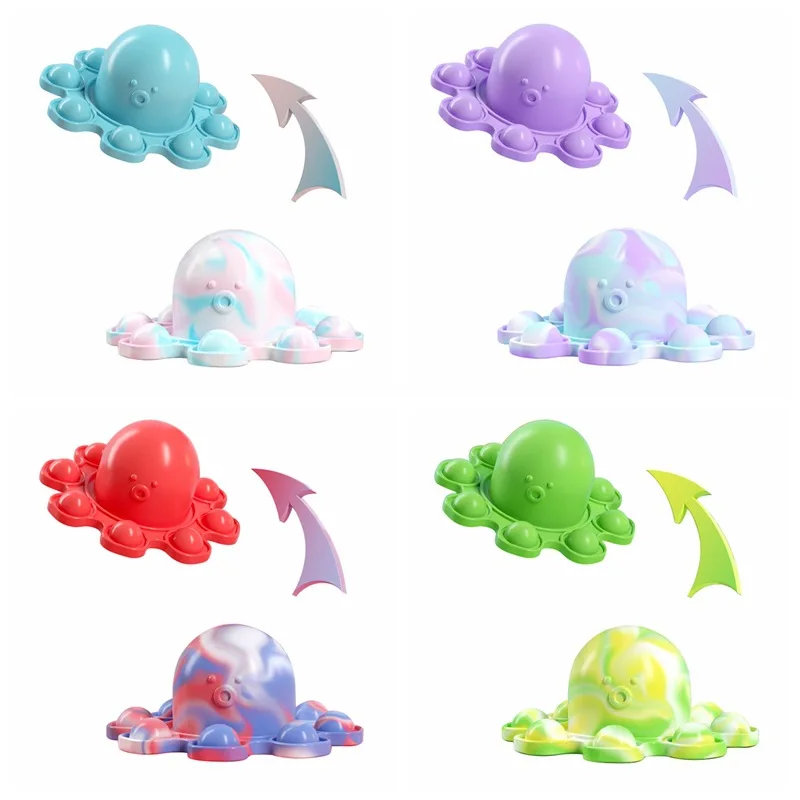 

Flip Kawaii Doll Keychain Push it Fidget Toys Cute Octopus keychain Special Stress Reliever Toys For Autism Stress Relief