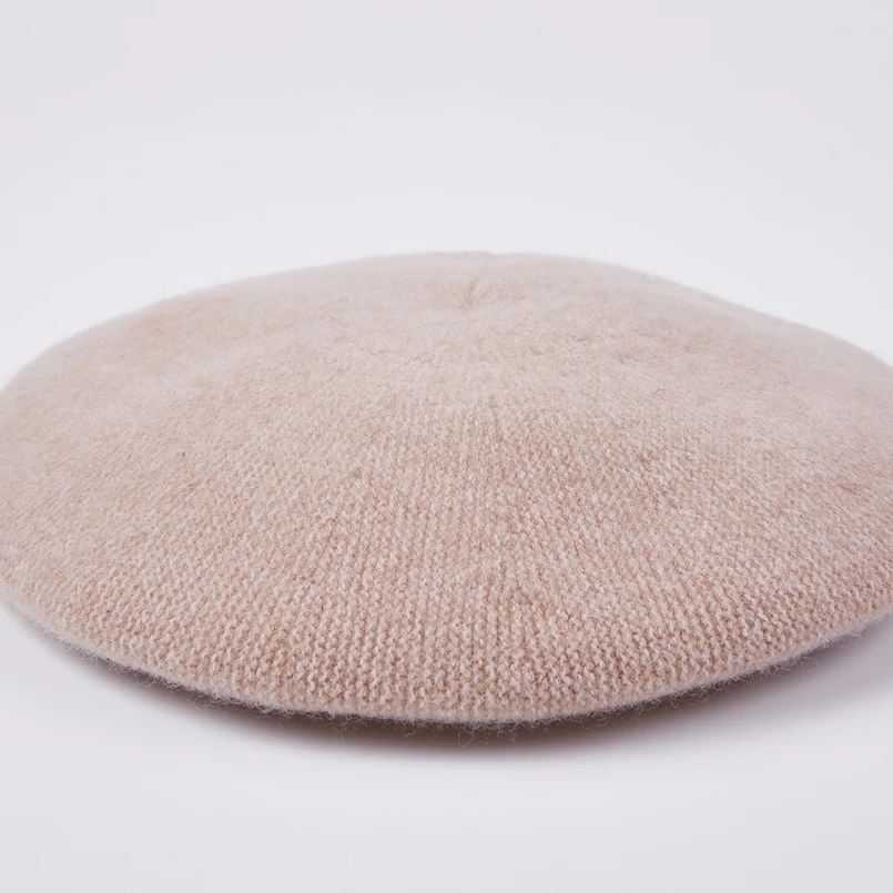 Новинка женские шапки черная и розовая шапка берет головной убор из 100% шерсти