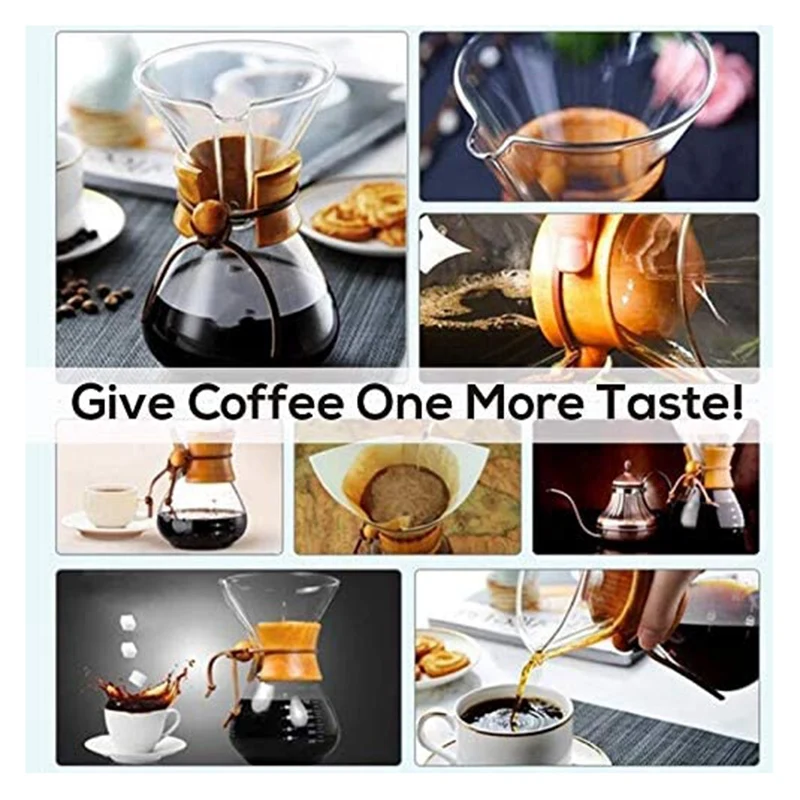 

Pour Over Coffee Maker ,600ML Glass Coffee Pot&Coffee Brewer with Stainless Steel Filter,High Heat Resistance Decanter