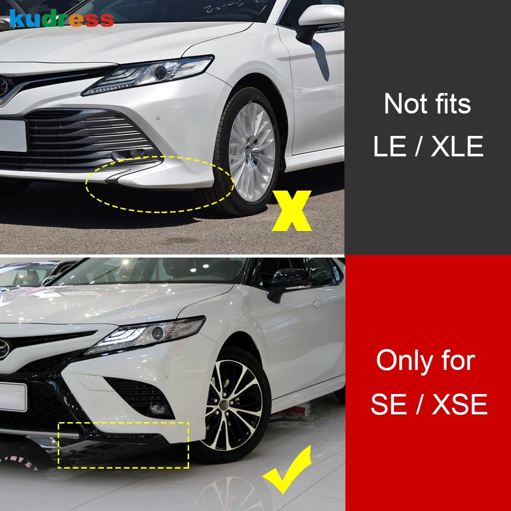 Для Toyota Camry SE XSE 2018 2019 2020 углеродное волокно автомобильный передний бампер угловая