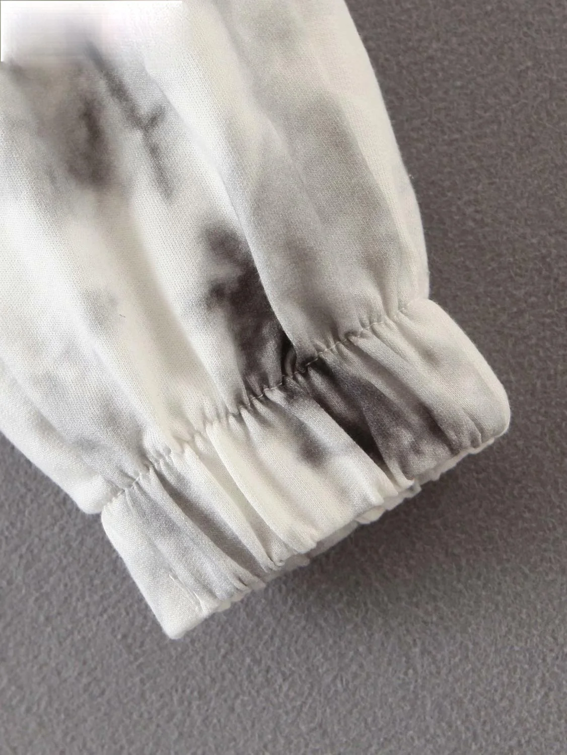 

New Women vintage ink tie dyed painting jogging pants chic female elastic waist casual pantalones mujer bow trousers 2021