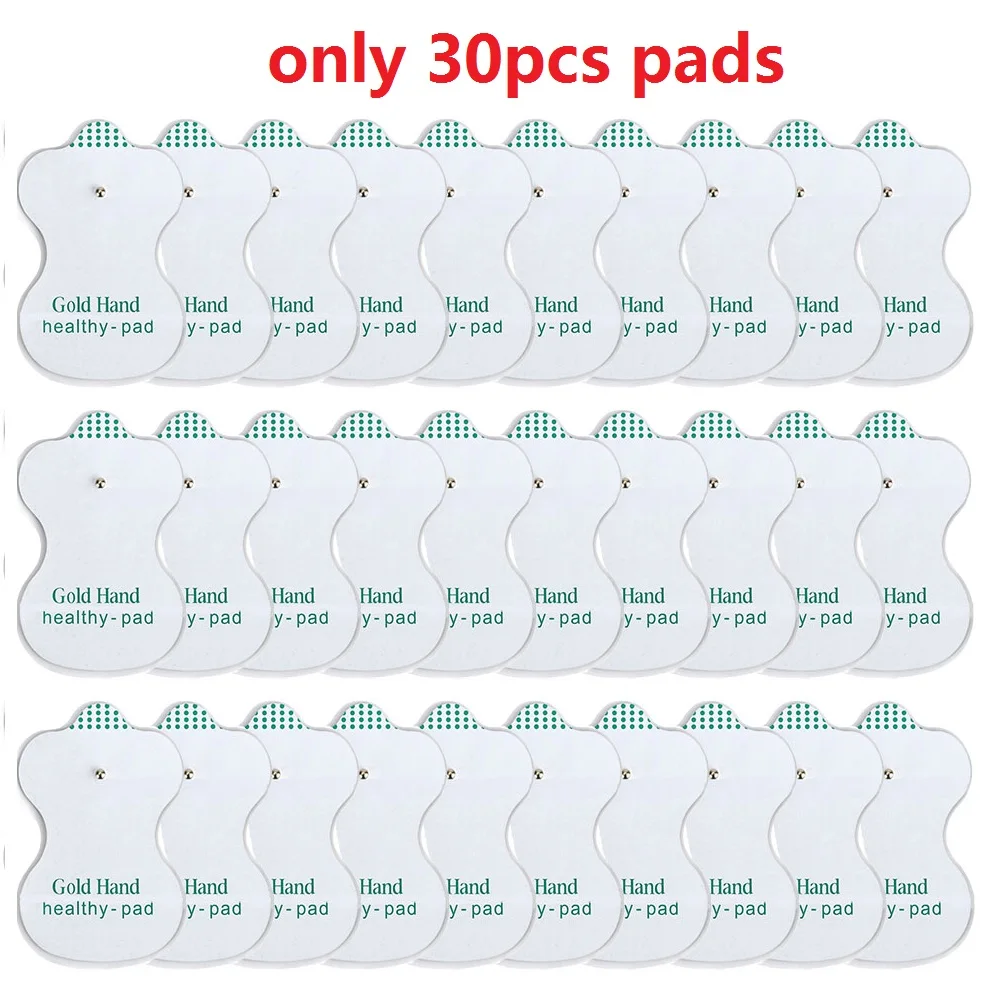 only 30pcs pads Электрический Herald Tens корпус иглоукалывания массаж мышц Цифровая терапия машина для спины шеи ноги здоровье - Цвет: only 30pcs pads
