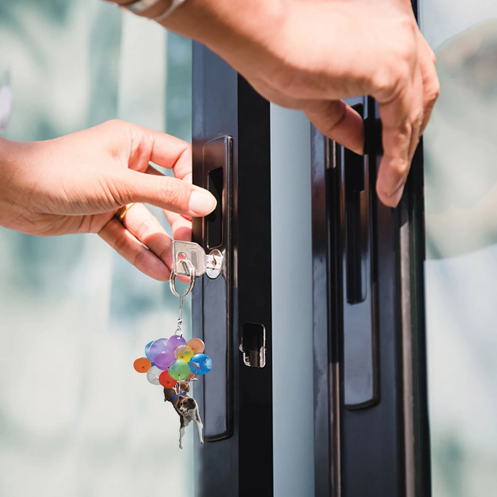 Подвесное украшение в виде милой собаки с красочным аэросферическим орнаментом