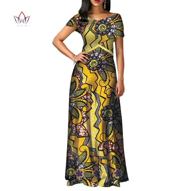 fashion African Dresses for Women Dashiki short sleeve Africa clothing Plus Size Patchwork Party Dresses for Women WY3924
