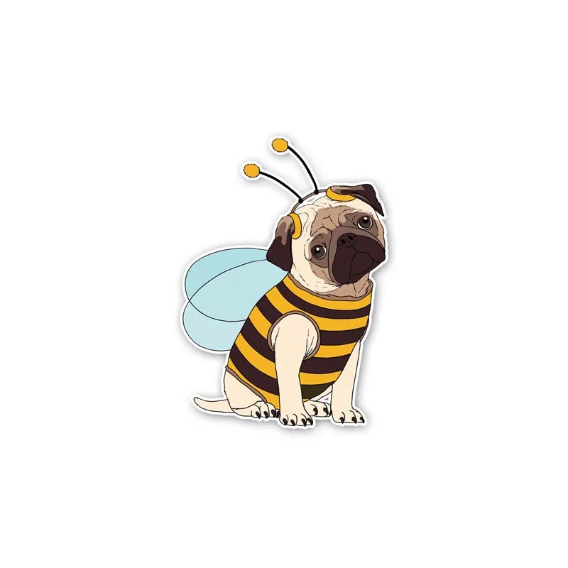 

Aliauto Lovely Cartoon Car Sticker A Puppy As A Bee PVC Decal for Automobiles Motorcycles Fridge Laptop Decorative,14cm*10cm