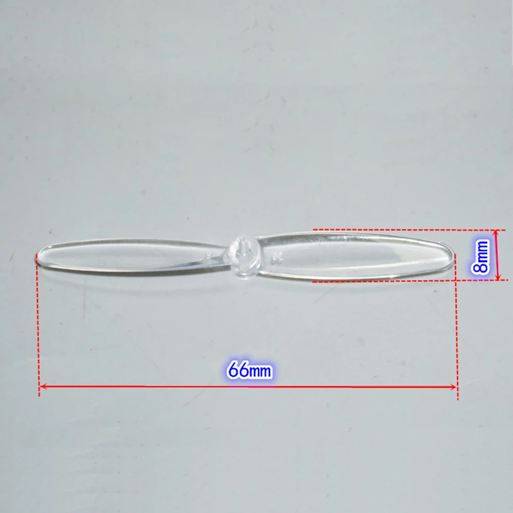 2 шт. 66 мм прозрачные пропеллеры реквизит запасные части подходит для 1020 мотора