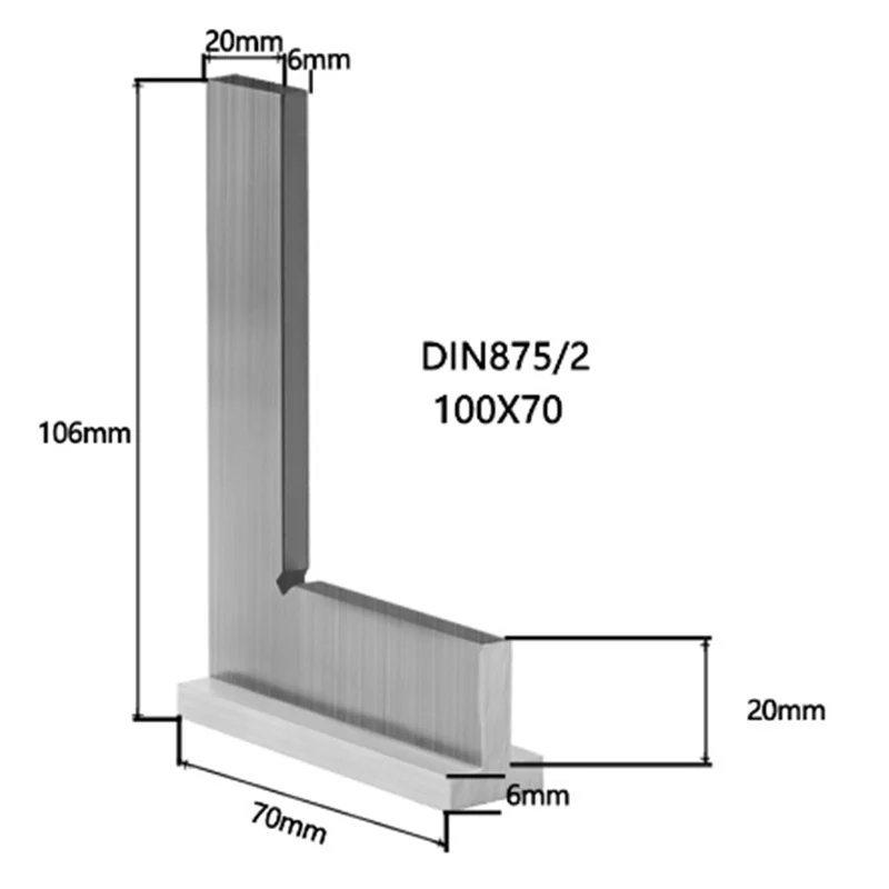90 degree right angle ruler wide seat flat measuring tool level 2 base widening knife edge 1pc | Инструменты