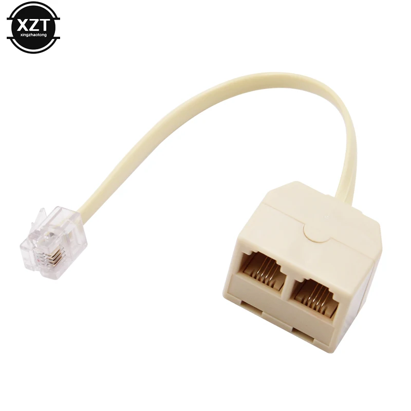 Разветвитель для телефонного разъема RJ11 Male Line Double Female Jack|Соединители| |