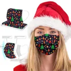 10 шт., одноразовые рождественские маски для лица, из нетканого материала