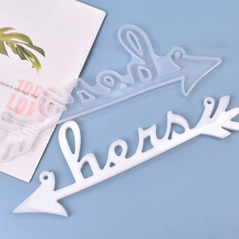 

DIY English Words hers Listing Pendant Silicone Mould Crafts Decor Jewelry Making Tool Crystal Epoxy Resin Mold