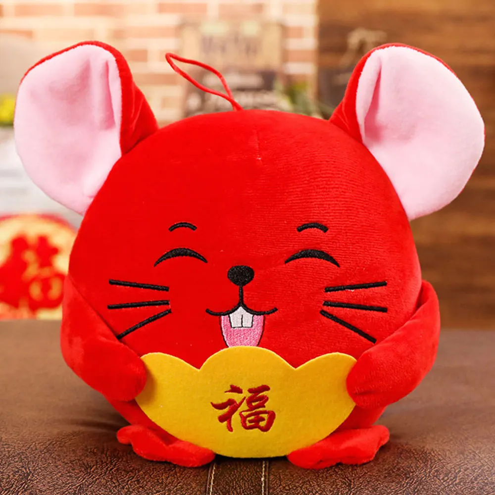 2020 год крысы кавайный талисман крыса плюшевая мышь мягкие игрушки китайский