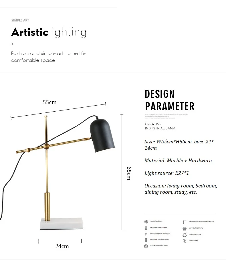 LukLoy современный стол в стиле минимализм свет для прикроватной учебы нордическая