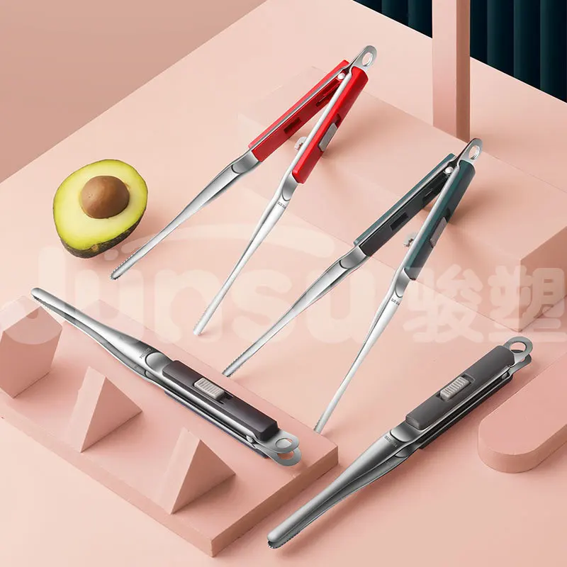 

1PC Kitchen Gadgets Barbecue Tongs Food Tongs Food Clip Stainless Steel Tweezers Clip Barbecue Buffet Restaurant Tools