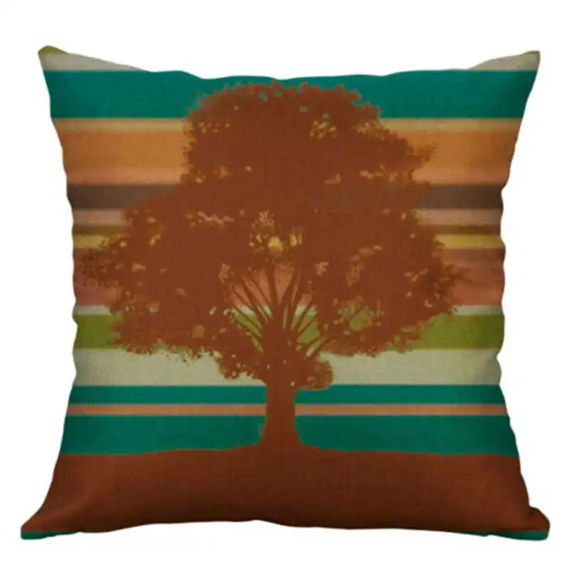 

Cover 18'' Vintage PillowCase Leaf Sofa Covers Cushion Pillow Waist Home Decor