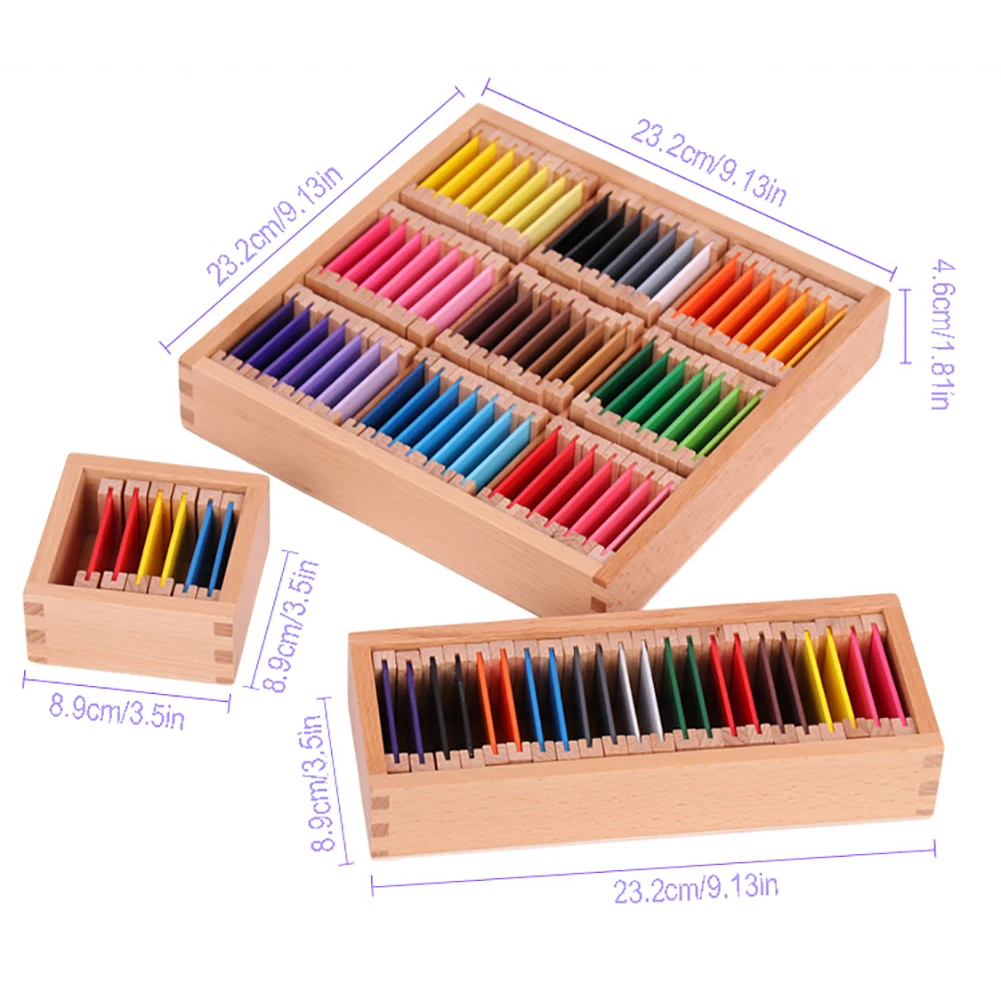 

Montessori Educational Wooden Building Blocks Early Education Toys Children's Color Board Cognitive Learning Toys