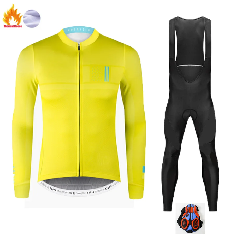 Winter Cycling Suit Зимняя одежда для велоспорта, одежда для езды на велосипеде с длинным рукавом, комплект Джерси для верховой езды, термальный флисовый Майо, Ropa Ciclismo Invierno, сохраняющий тепло - Цвет: Winter Cycling Suit