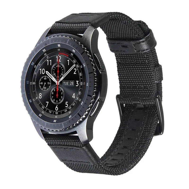 Армейский зеленый холщовый нейлоновый ремешок для Samsung Gear Sports S3 Watch 22 мм Jeep