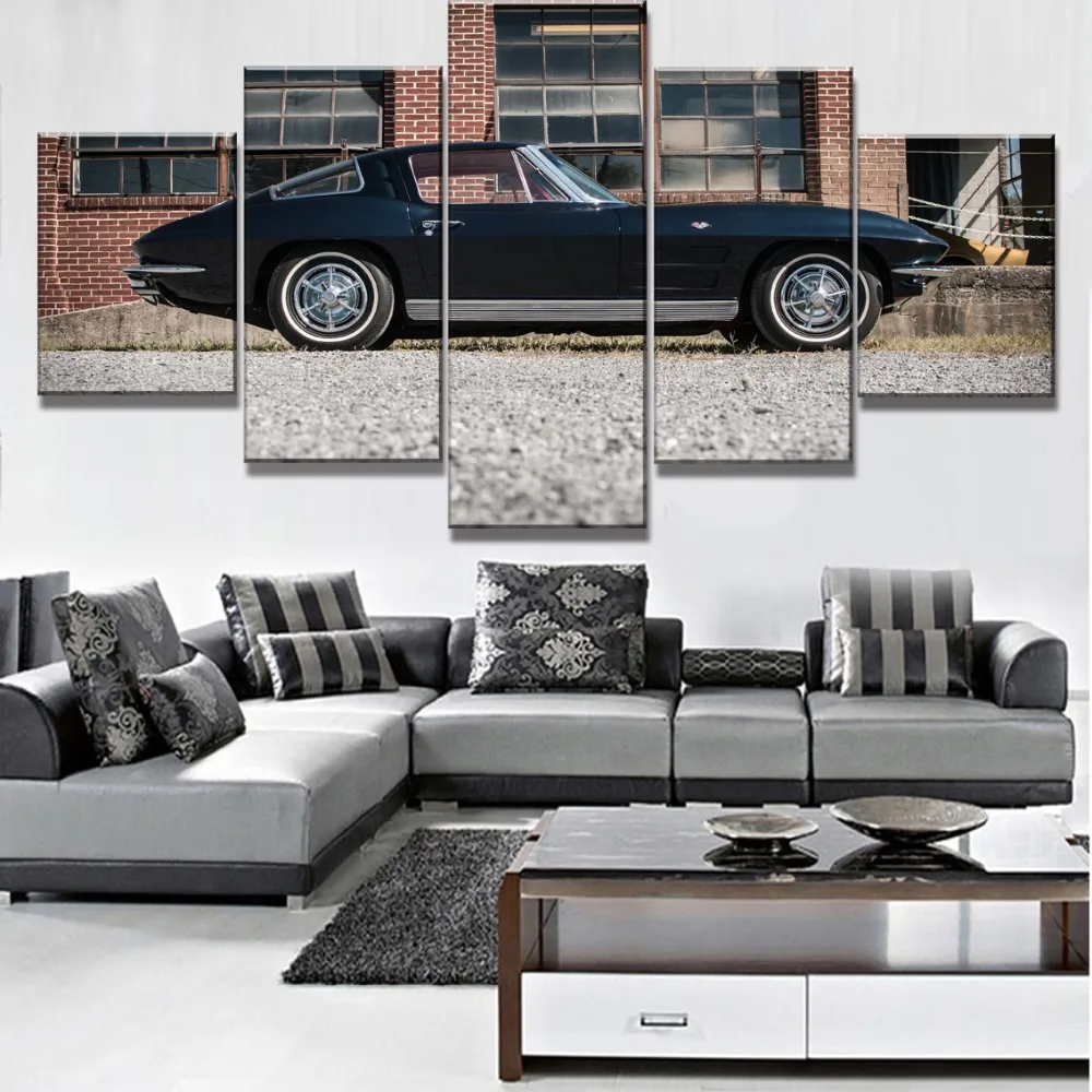 

5 Piece HD Print Painting Corvette Car Classic Modern Decorative Paintings on Canvas Wall Art for Home Decorations Wall Decor