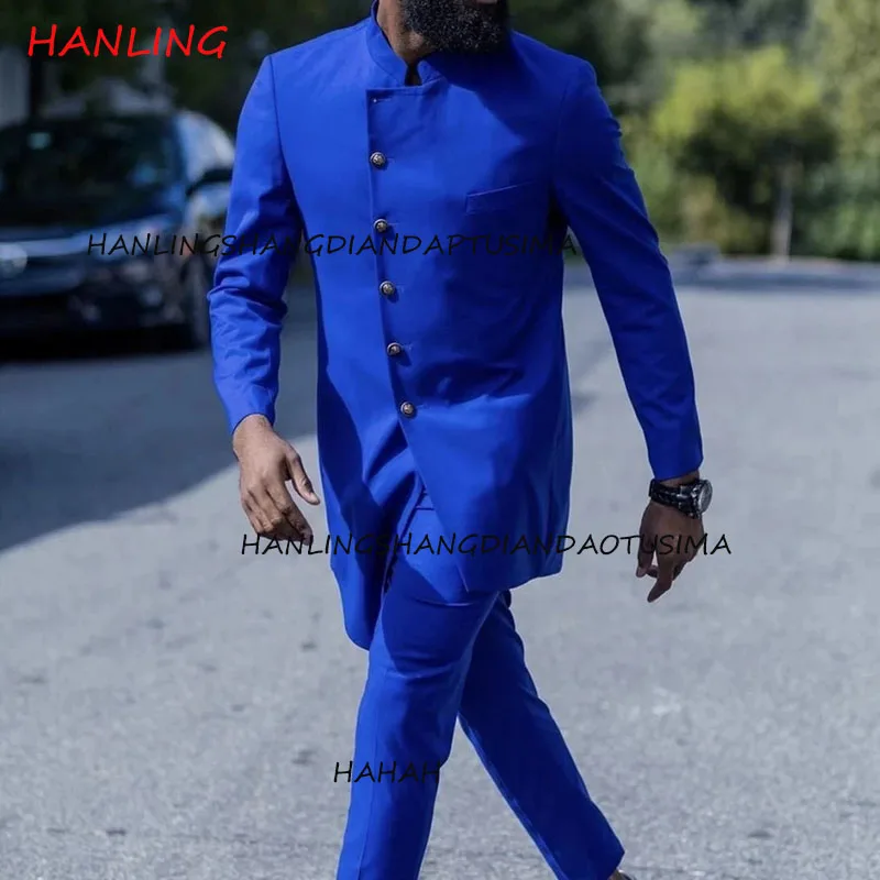Men's Suit 2-Piece Wedding Groom Tuxedo Formal Slim Fit Work Wear Business Blazer + Pants