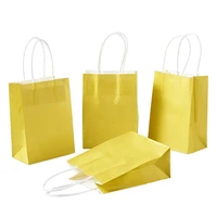 pandahall 10 pcs rectangle kraft paper pouches gift shopping bags with nylon thread handle 22 5 cm long f80